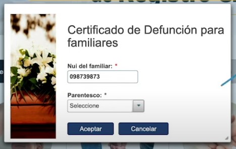datos del difunto