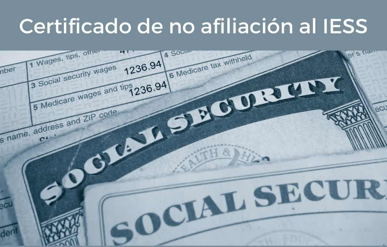 Certificado de No estar Afiliado al IESS